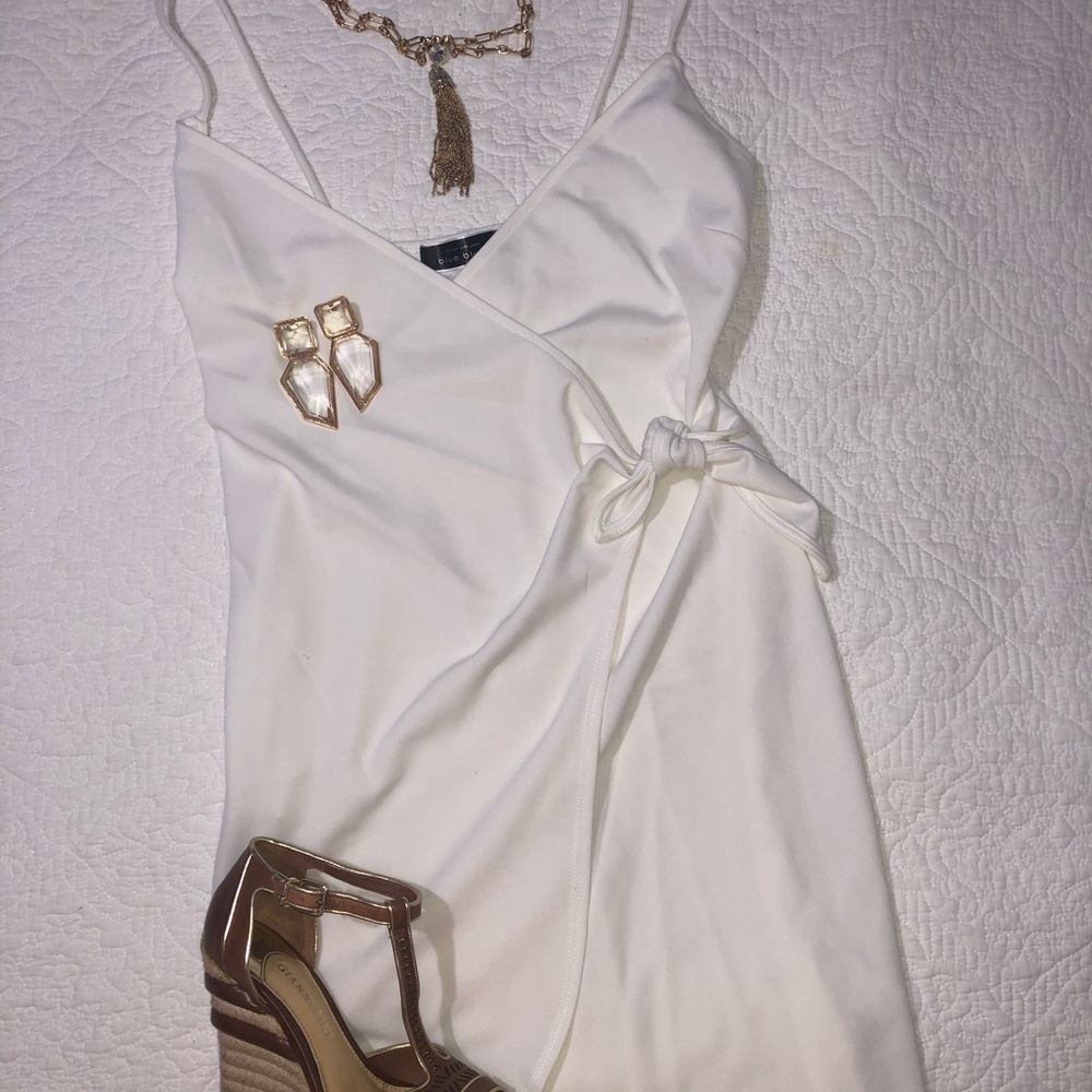 White spaghetti strap dress